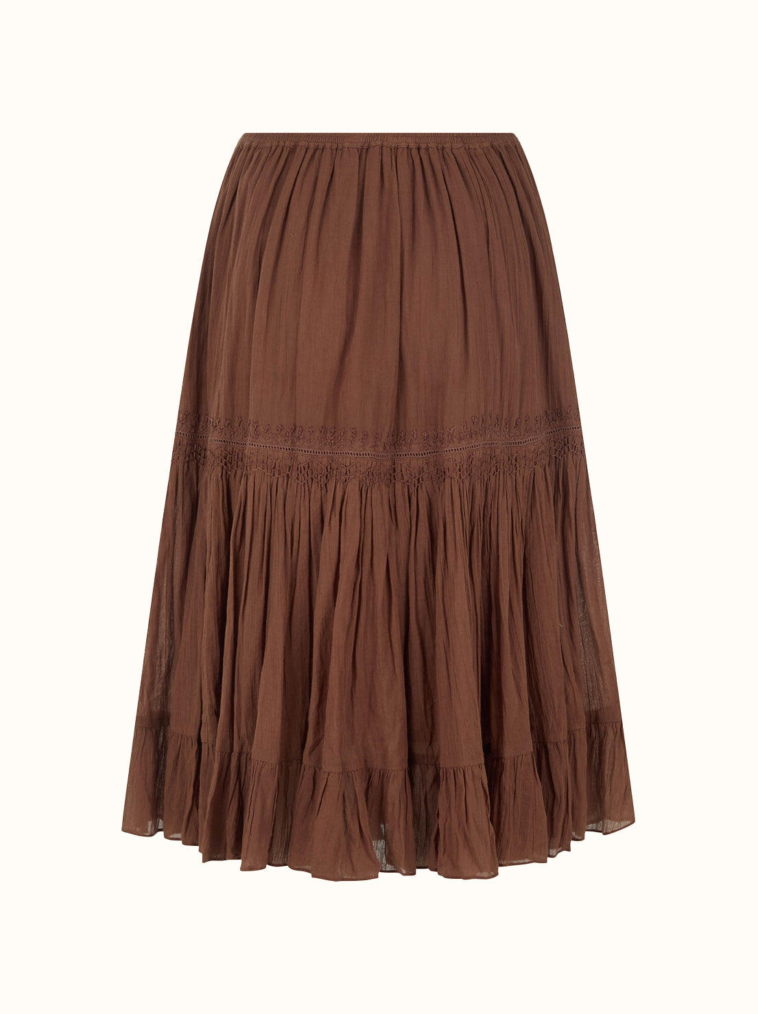 Spell - Prairie Midi Skirt - Brownie