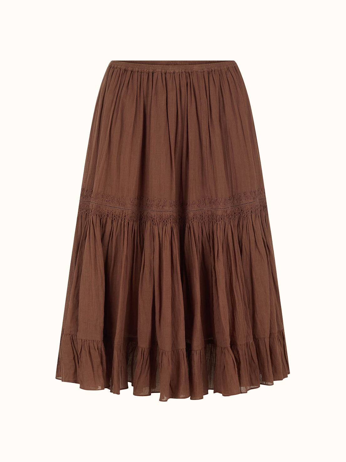 Spell - Prairie Midi Skirt - Brownie