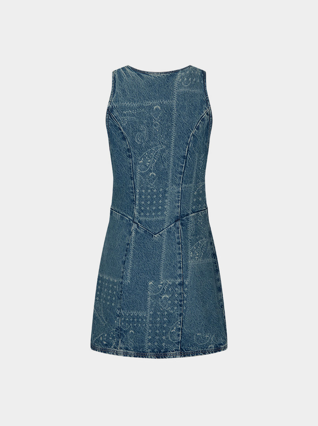 Spell - Road Trip Denim Vest Dress - Bandana