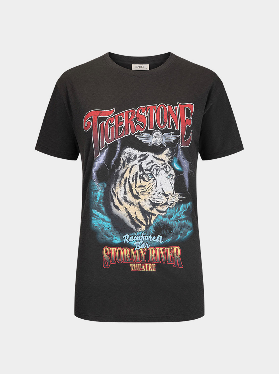 Spell - Stormy River Biker Tee - Charcoal