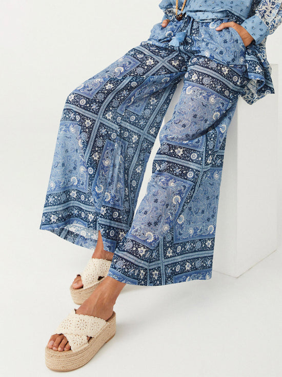 Spell - Sunshine Bandit Wide Leg Pant - Chambray