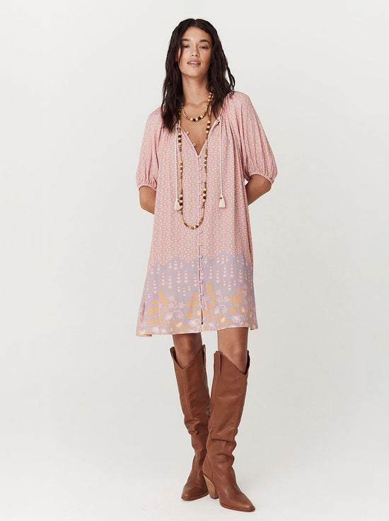 Spell - Sweet Nothings Button Through Tunic Dress - Sugar Plum