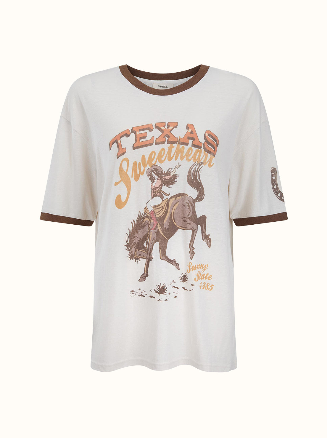 Spell - Texas Sweetheart Oversized Tee - Vintage Cream