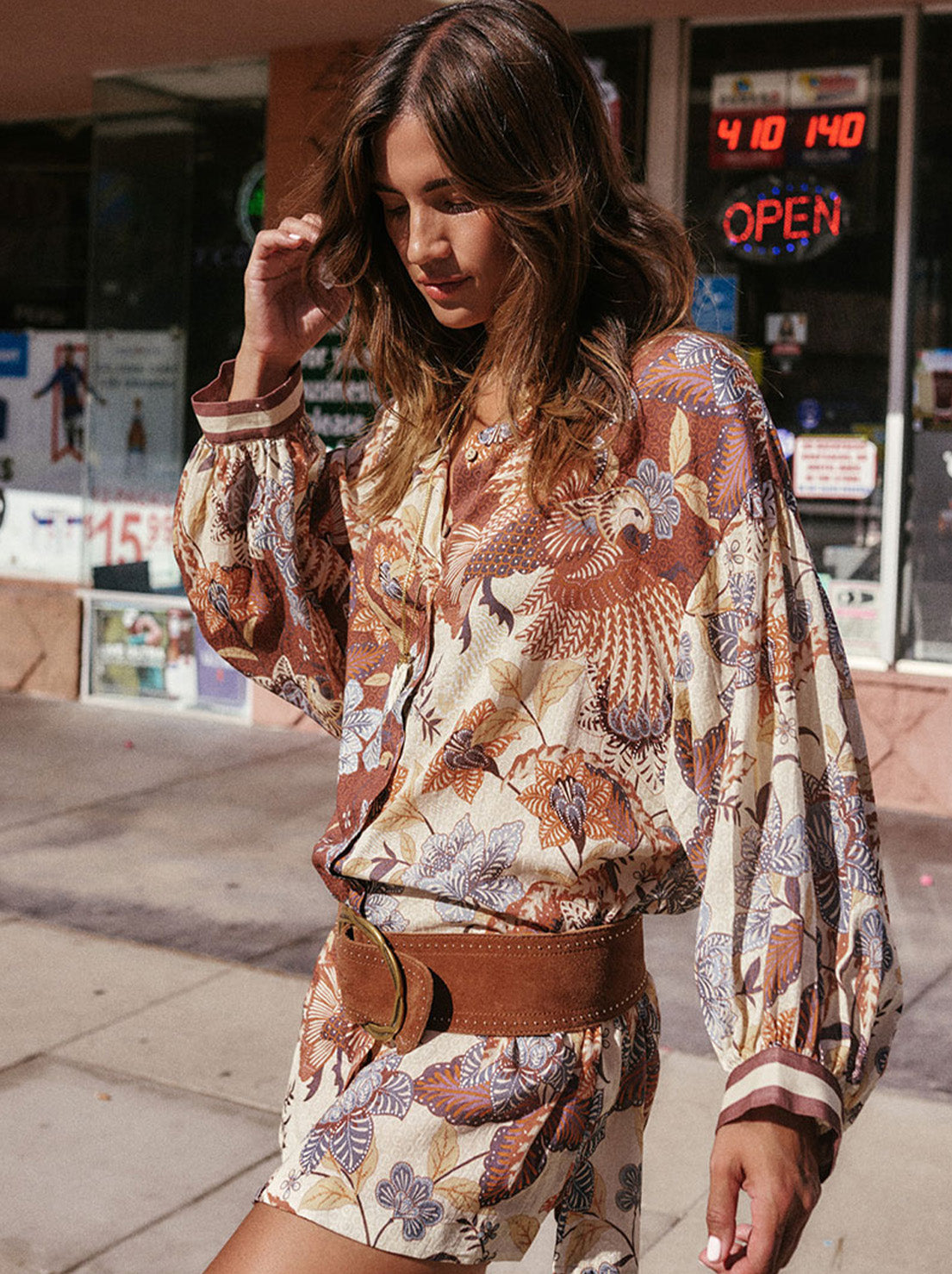 Spell - Volcano Goddess Shirt Dress - Coconut