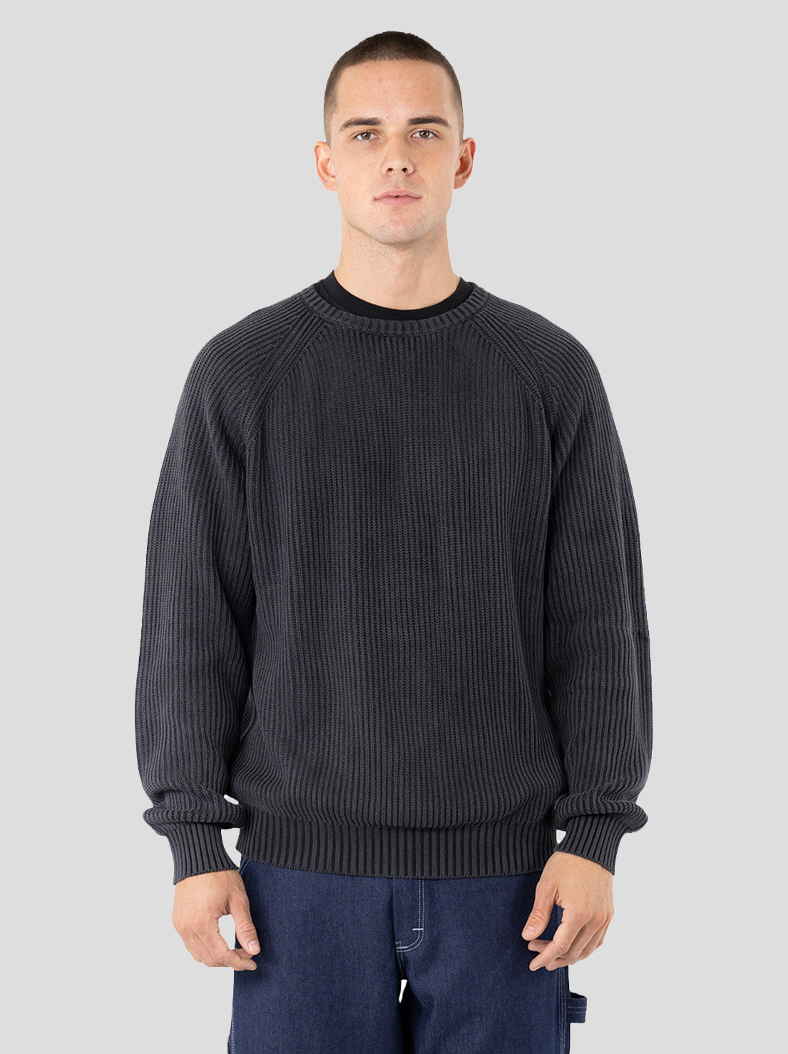 Stan Ray - Cable-Knit Crew Sweater - Black