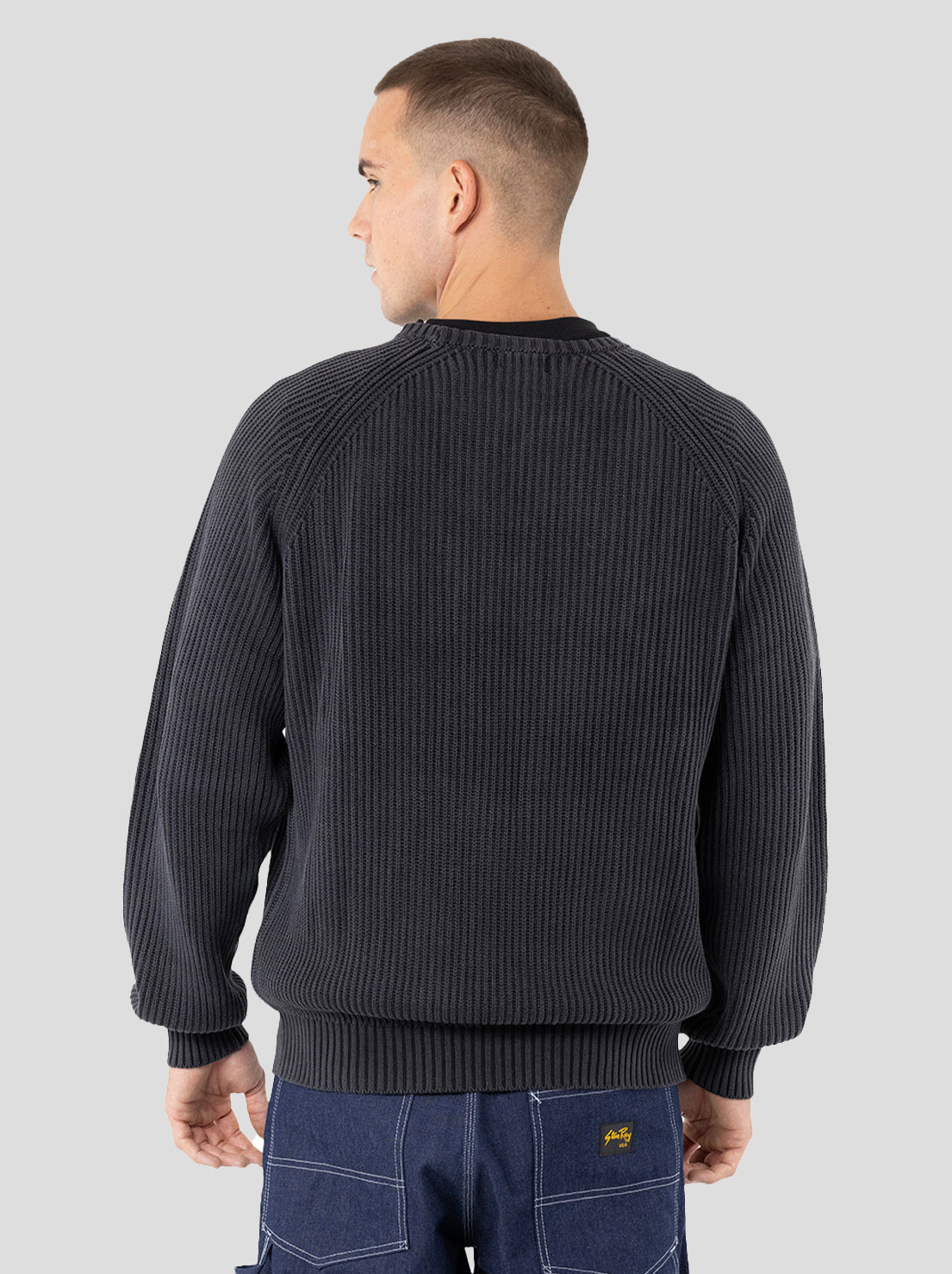 Stan Ray - Cable-Knit Crew Sweater - Black