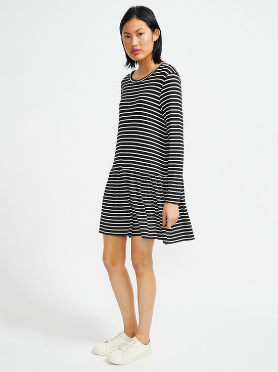 Staple - Stripe Mini Dress - Black/White