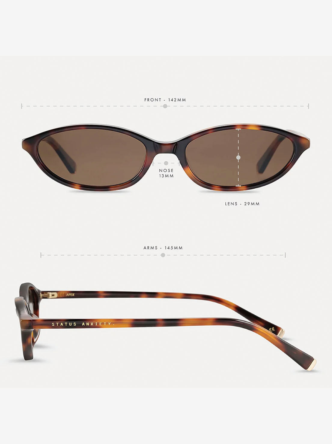 Status Anxiety - Apex Sunglasses - Brown Tort/Gold