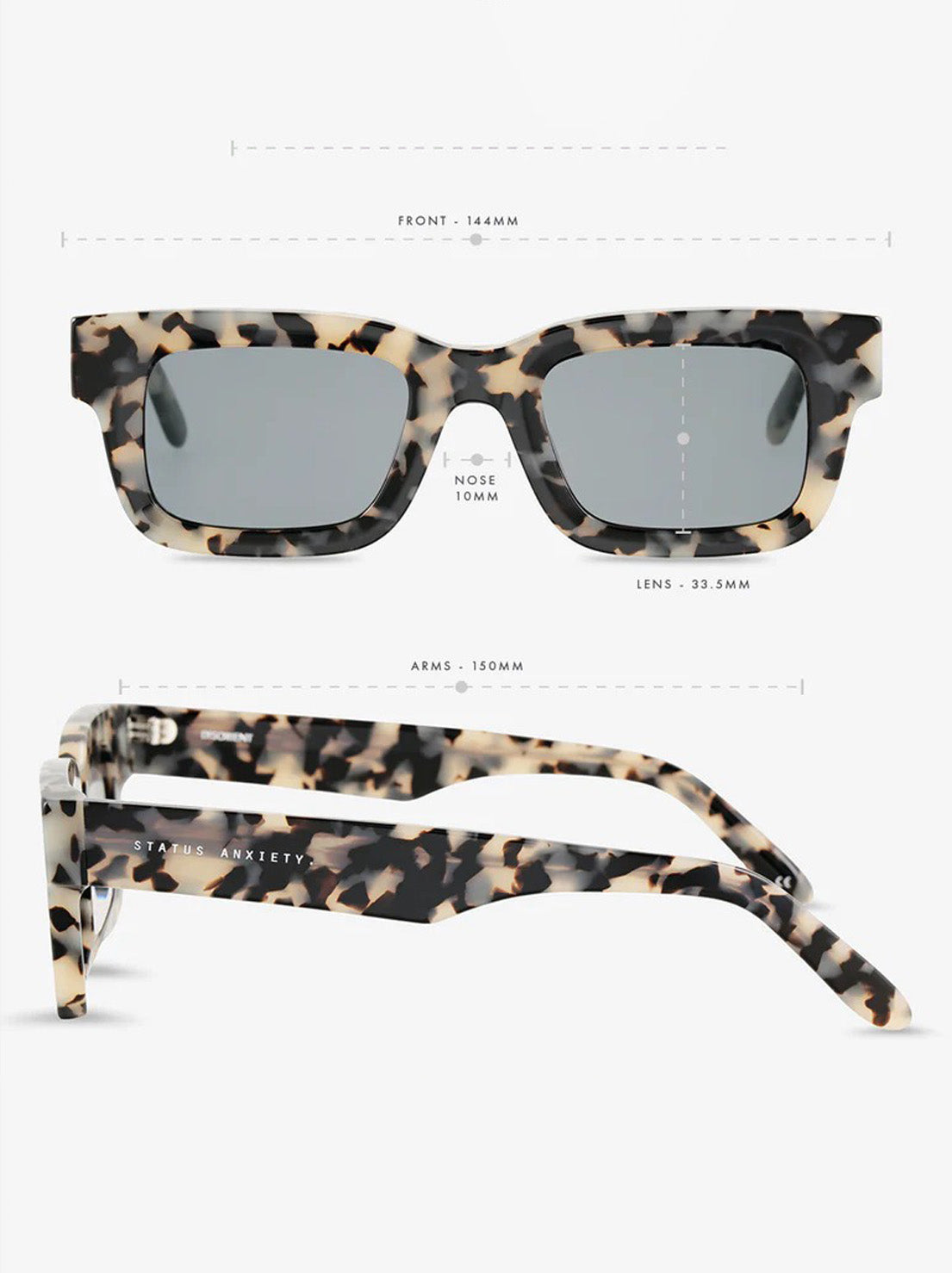 Status Anxiety - Disorient Sunglasses - White Tort