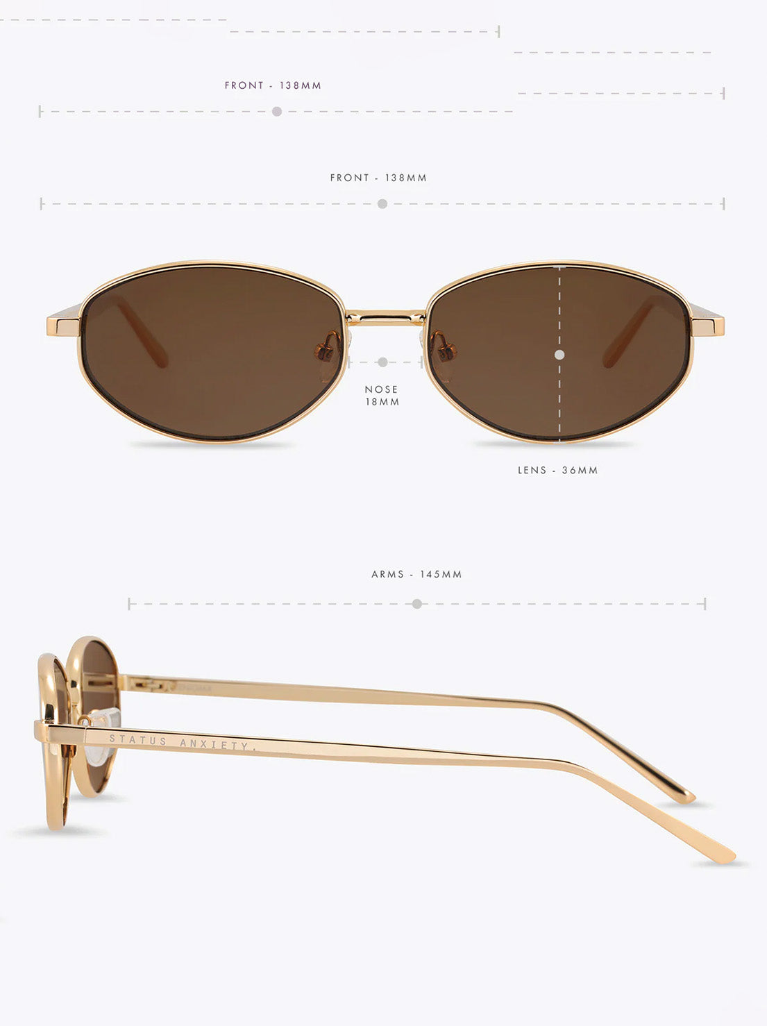 Status Anxiety - Enigma Sunglasses - Gold