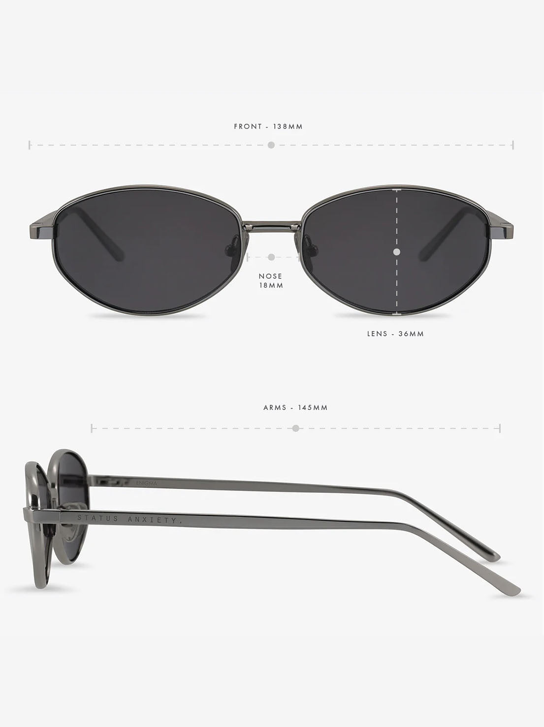 Status Anxiety - Enigma Sunglasses - Gunmetal