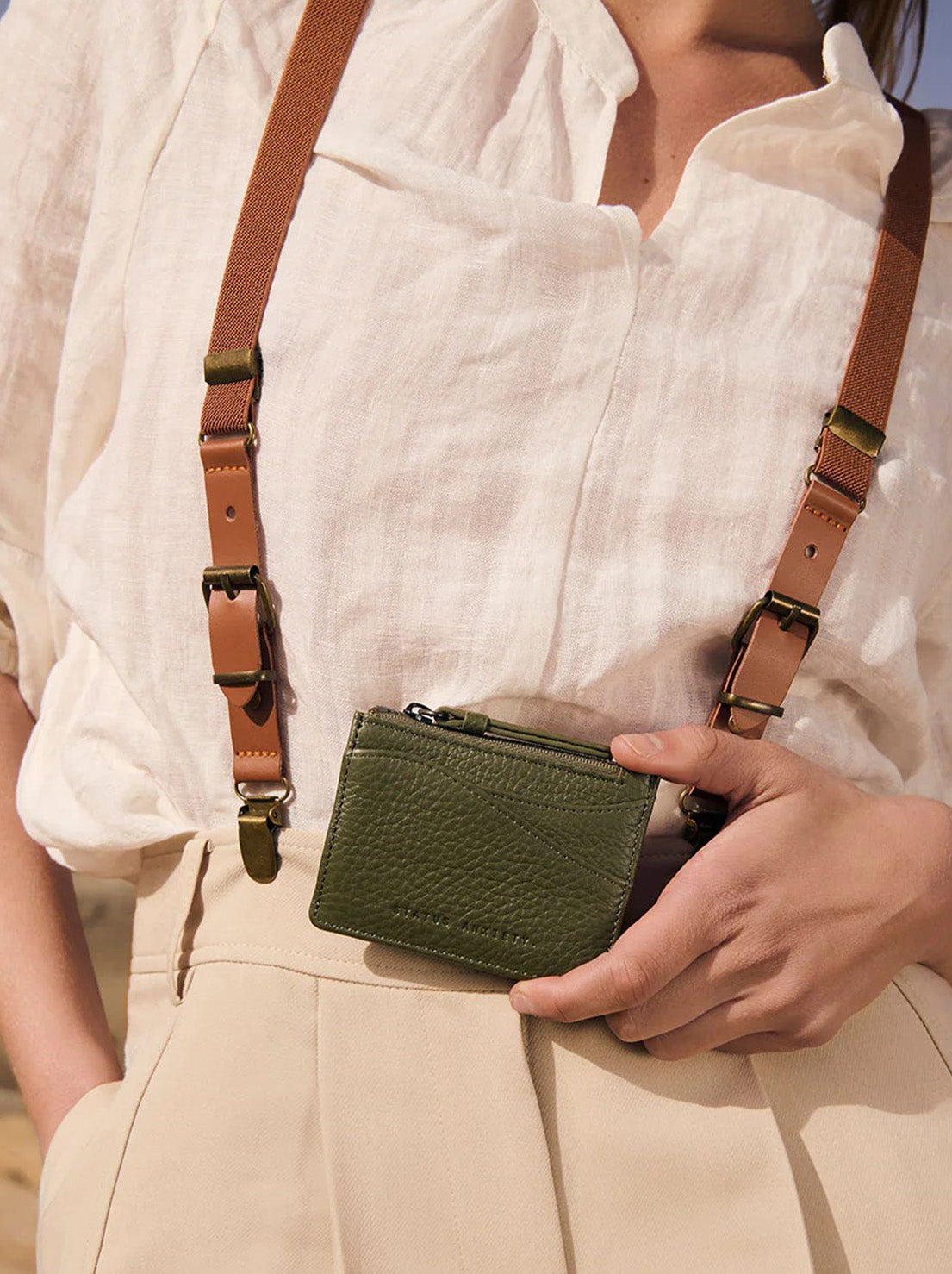 Status Anxiety - Hearts Still Beating Wallet - Khaki