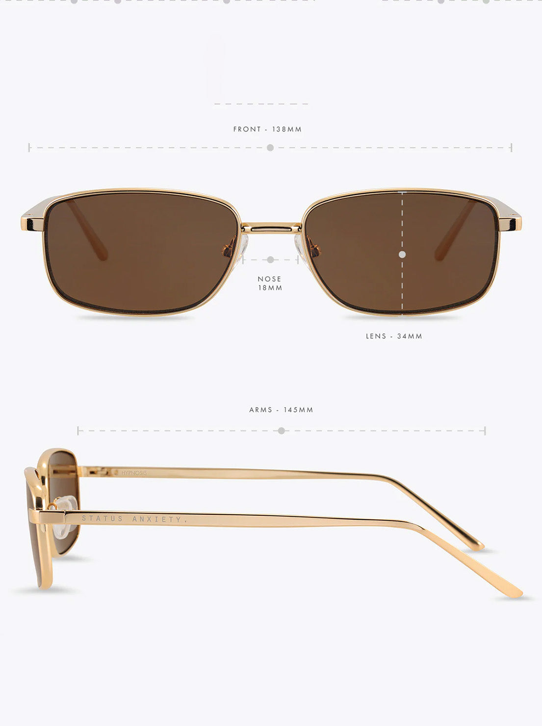 Status Anxiety - Hypnosis Sunglasses - Gold