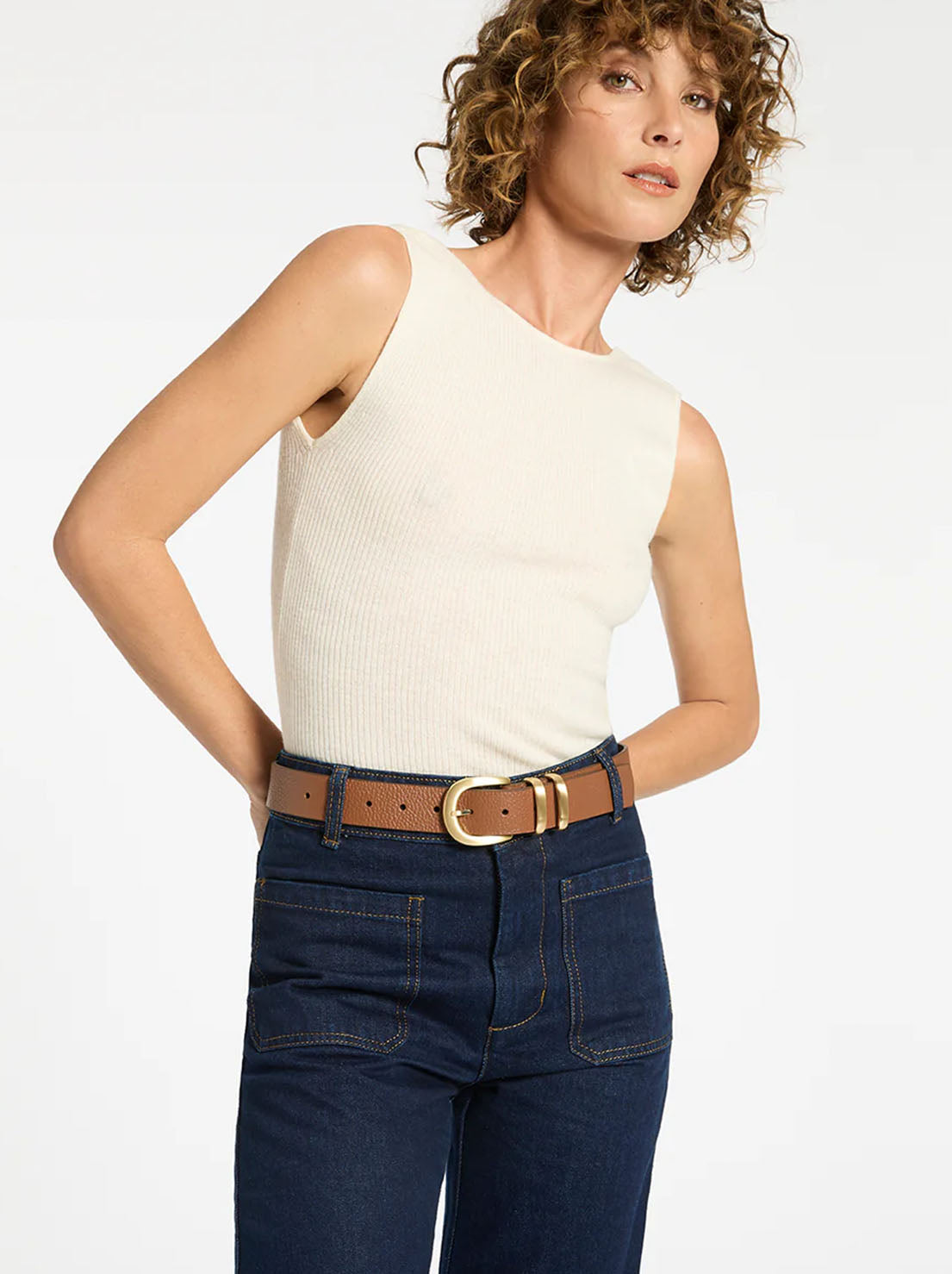 Status Anxiety - Let It Be Belt - Tan/Gold