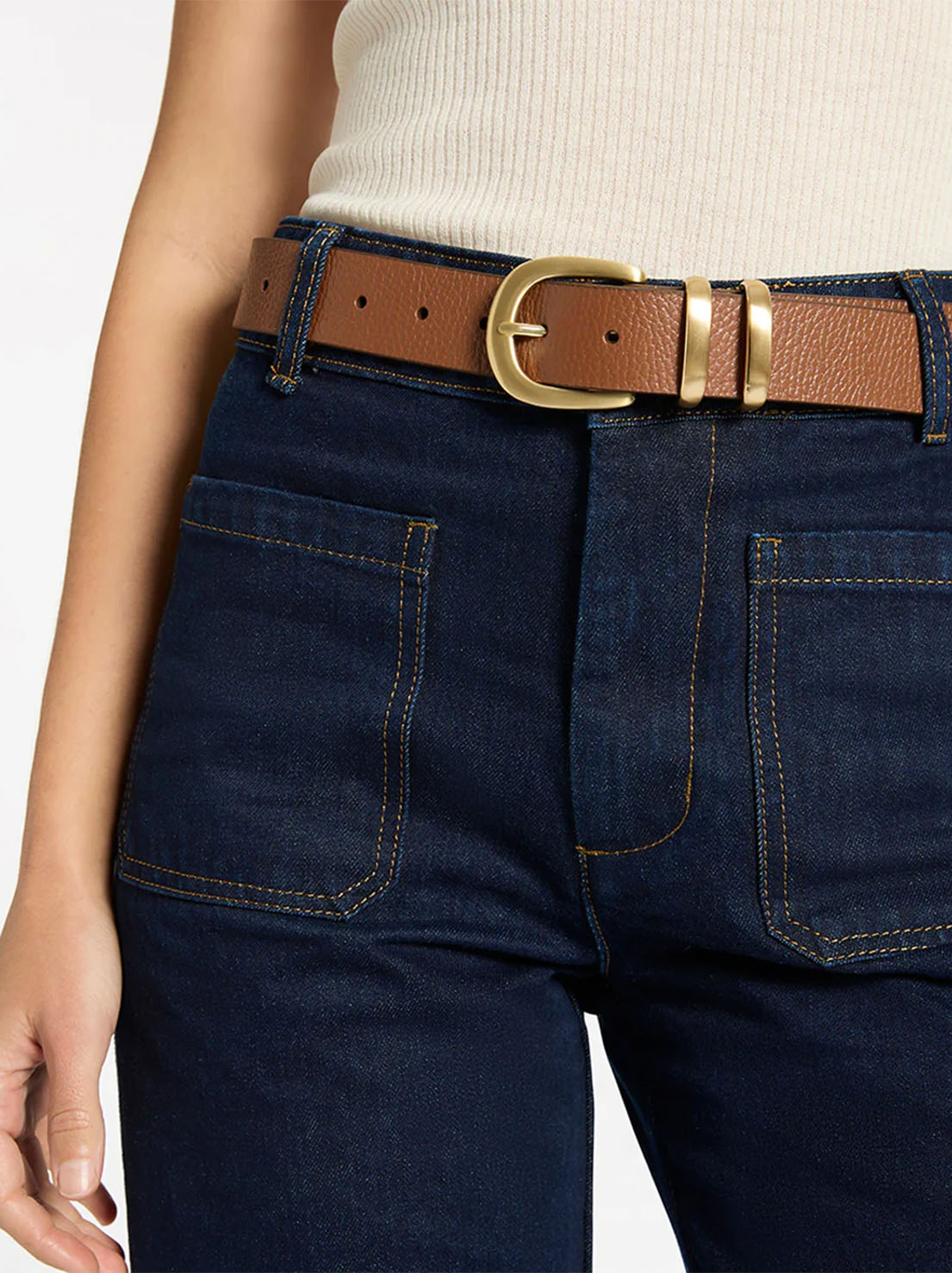 Status Anxiety - Let It Be Belt - Tan/Gold