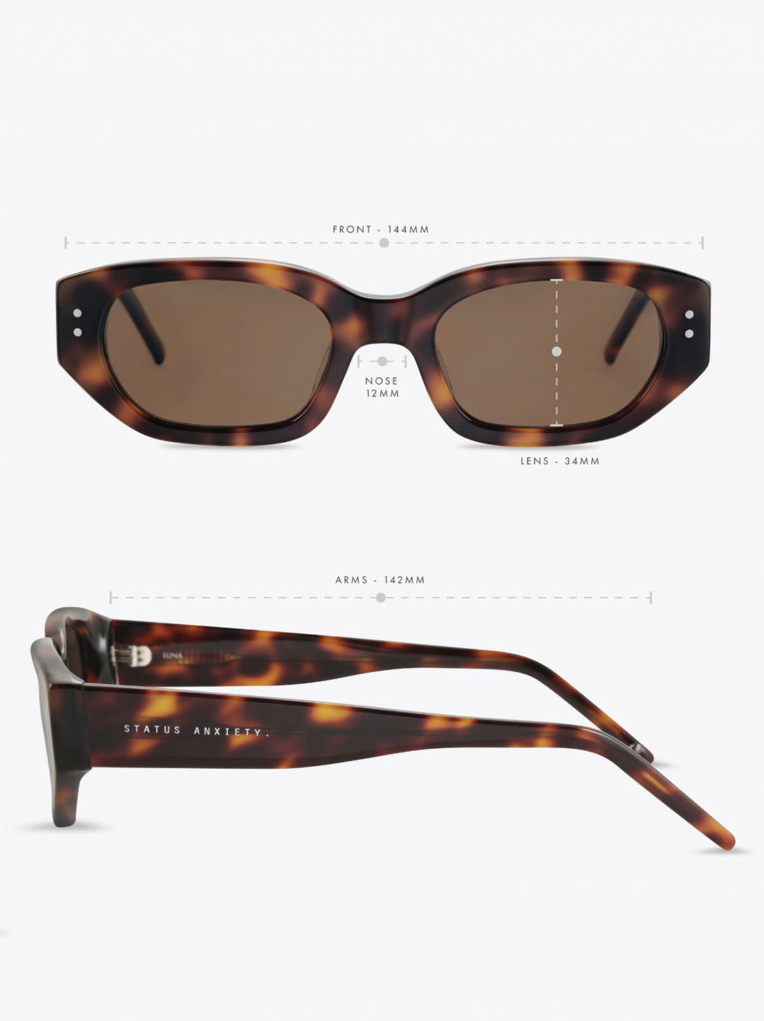 Status Anxiety - Luna Sunglasses - Brown Tort