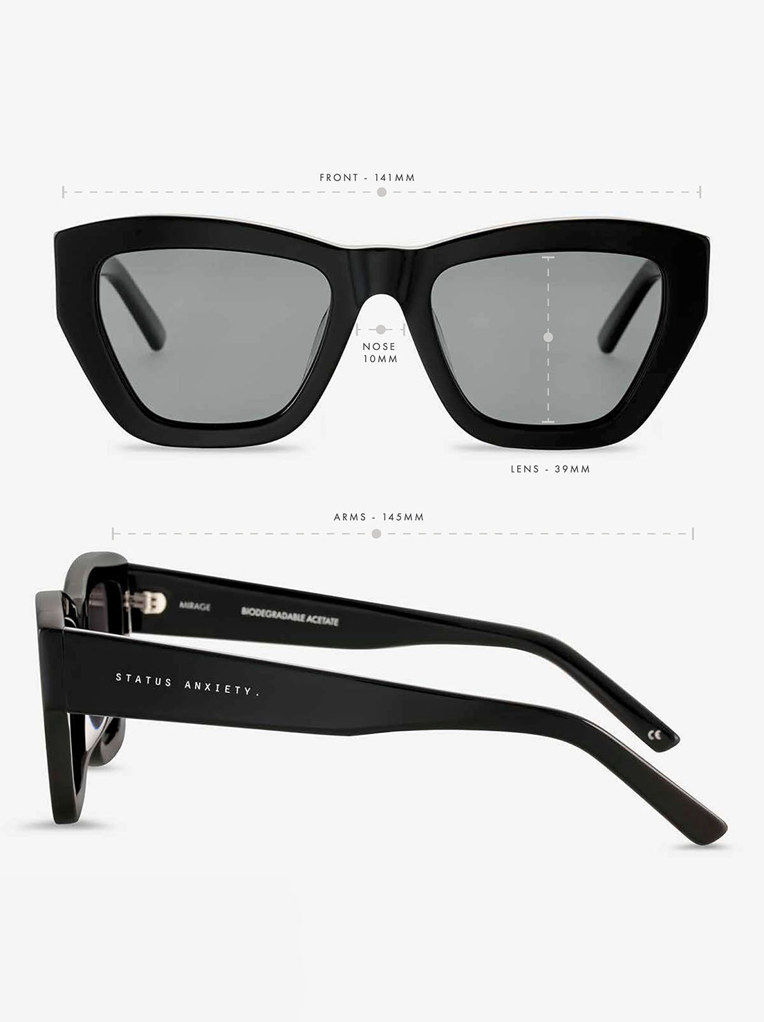 Status Anxiety - Mirage Sunglasses - Black