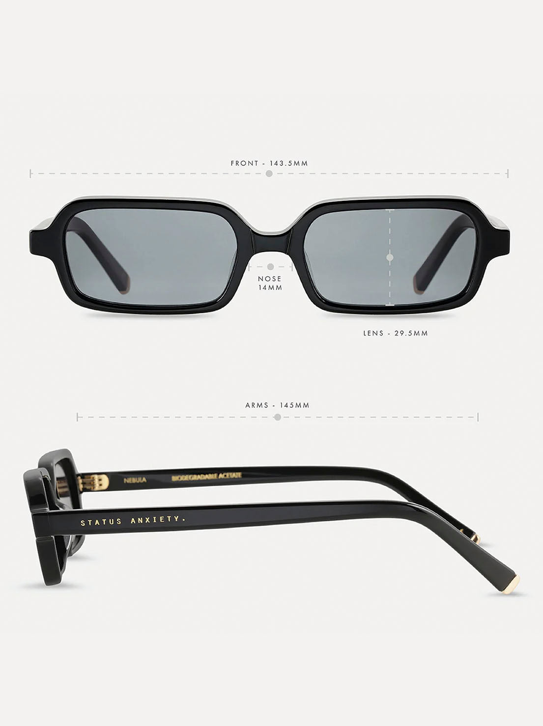 Status Anxiety - Nebula Sunglasses - Black/Gold
