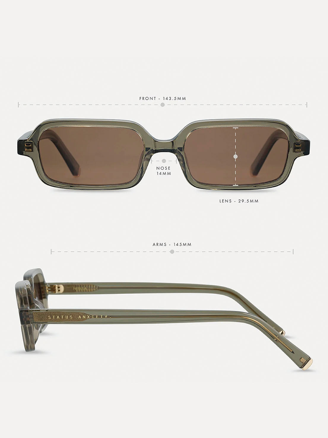 Status Anxiety - Nebula Sunglasses - Moss/Gold