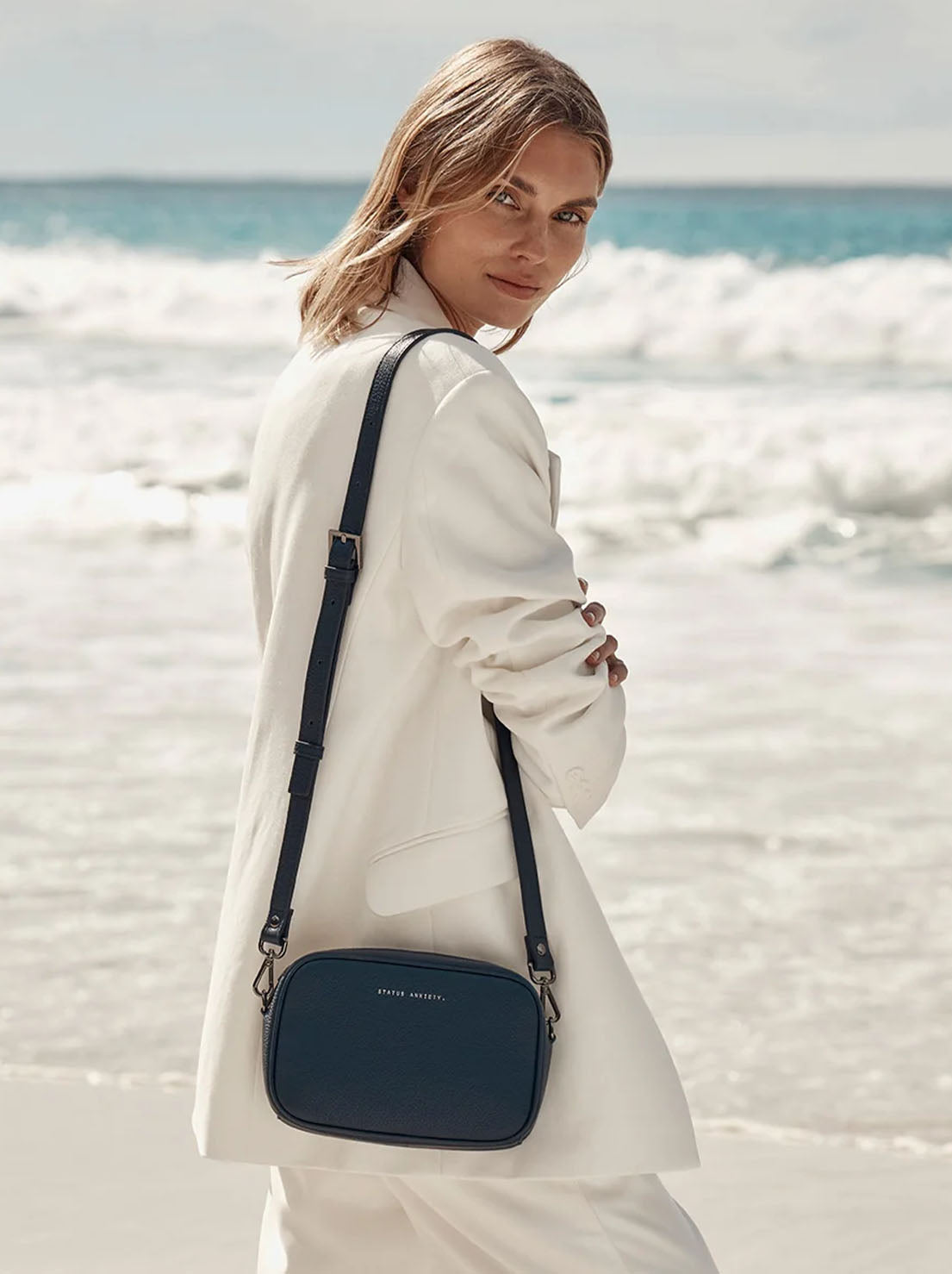 Status Anxiety - Plunder Bag With Dual Strap - Midnight Blue