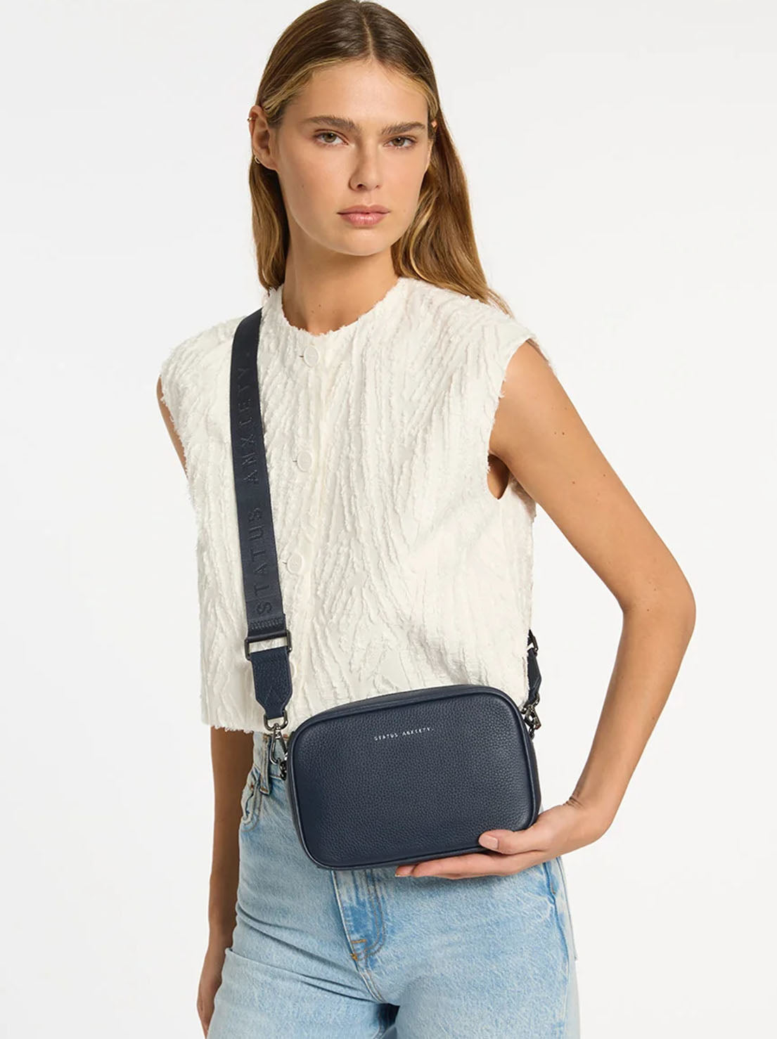 Status Anxiety - Plunder Bag With Dual Strap - Midnight Blue