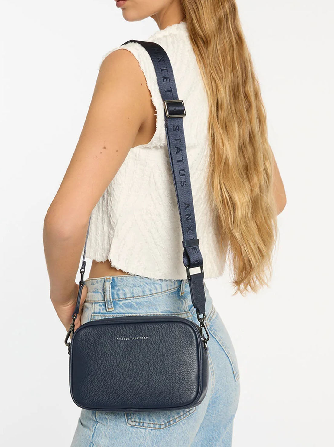 Status Anxiety - Plunder Bag With Dual Strap - Midnight Blue