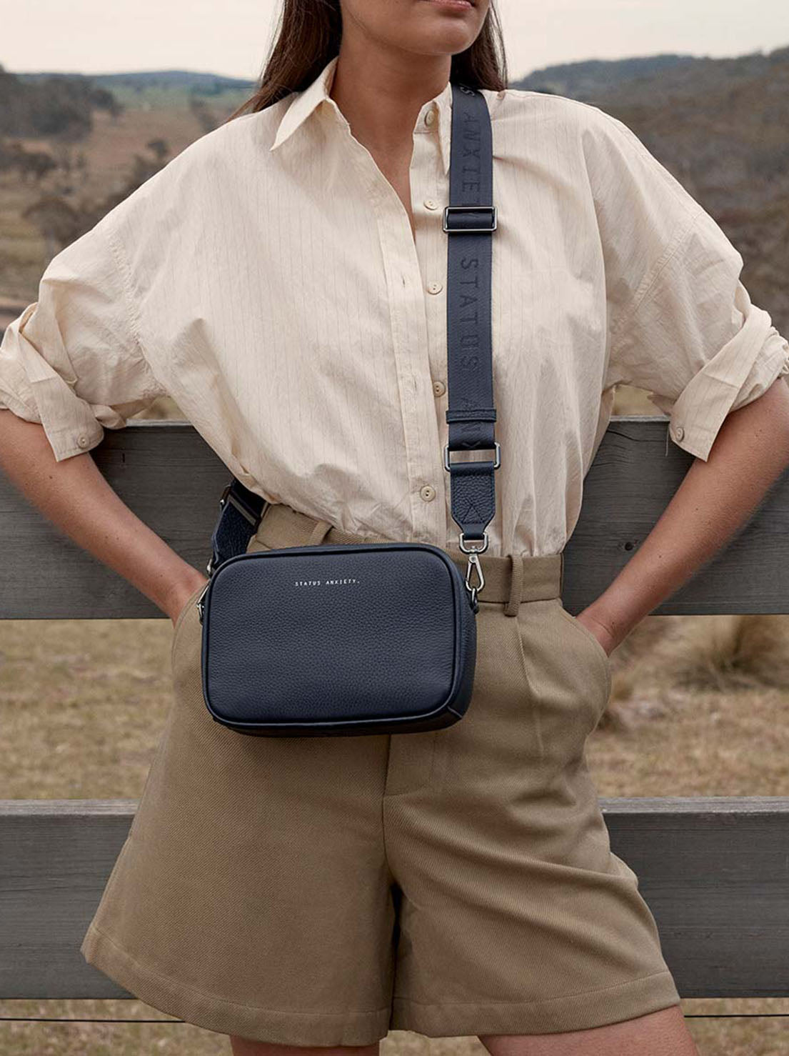 Status Anxiety - Plunder Bag With Dual Strap - Midnight Blue