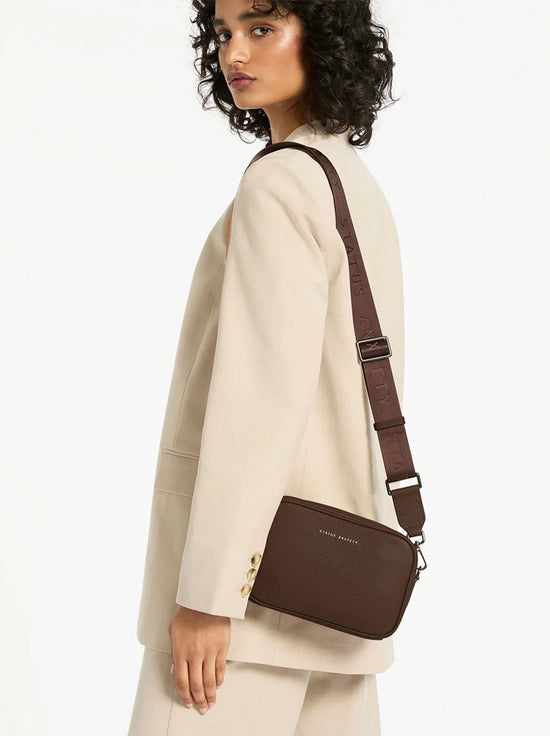 Status Anxiety - Plunder Bag With Webbed Strap - Cocoa