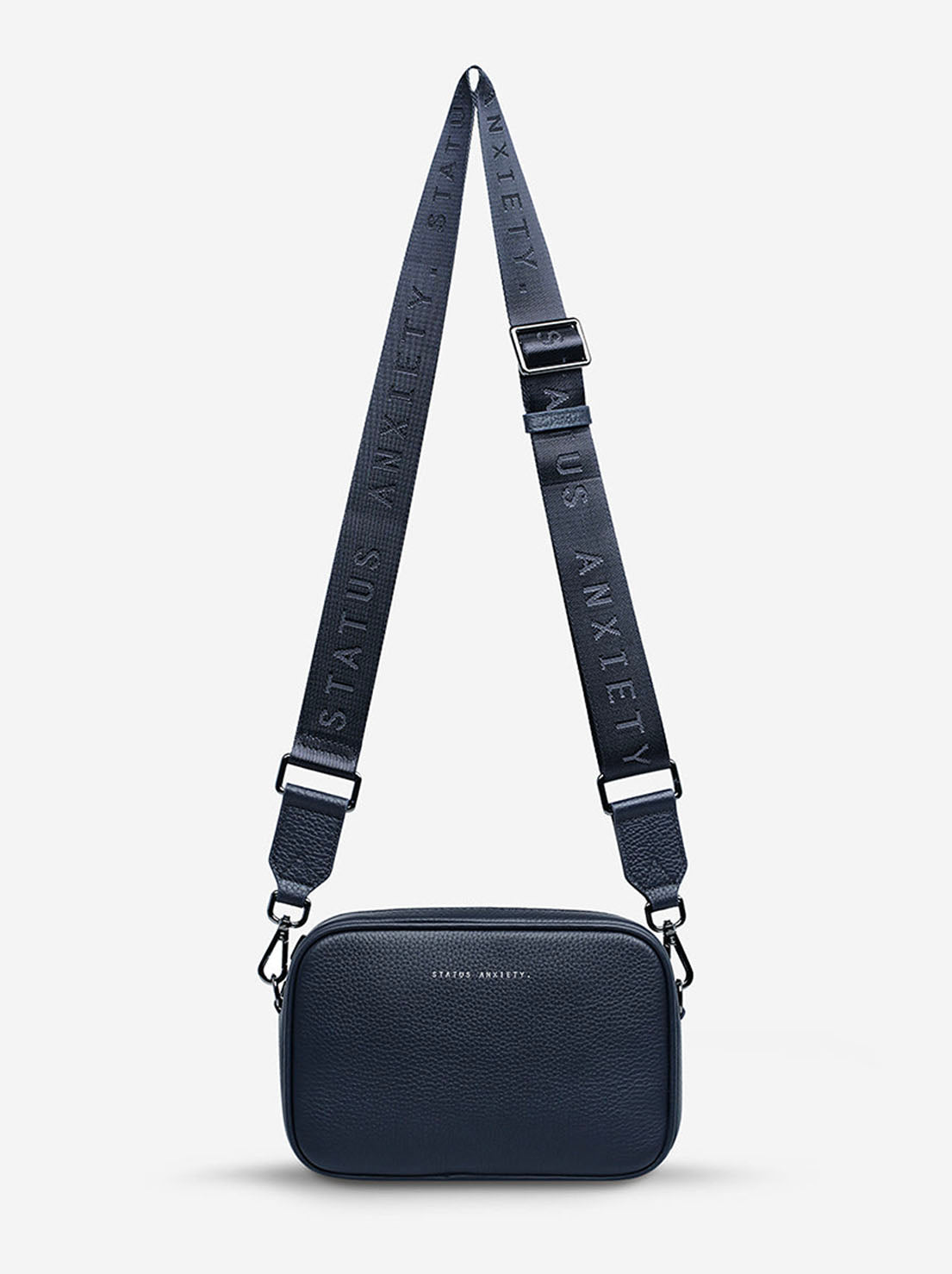 Status Anxiety - Plunder Bag With Webbed Strap - Midnight Blue