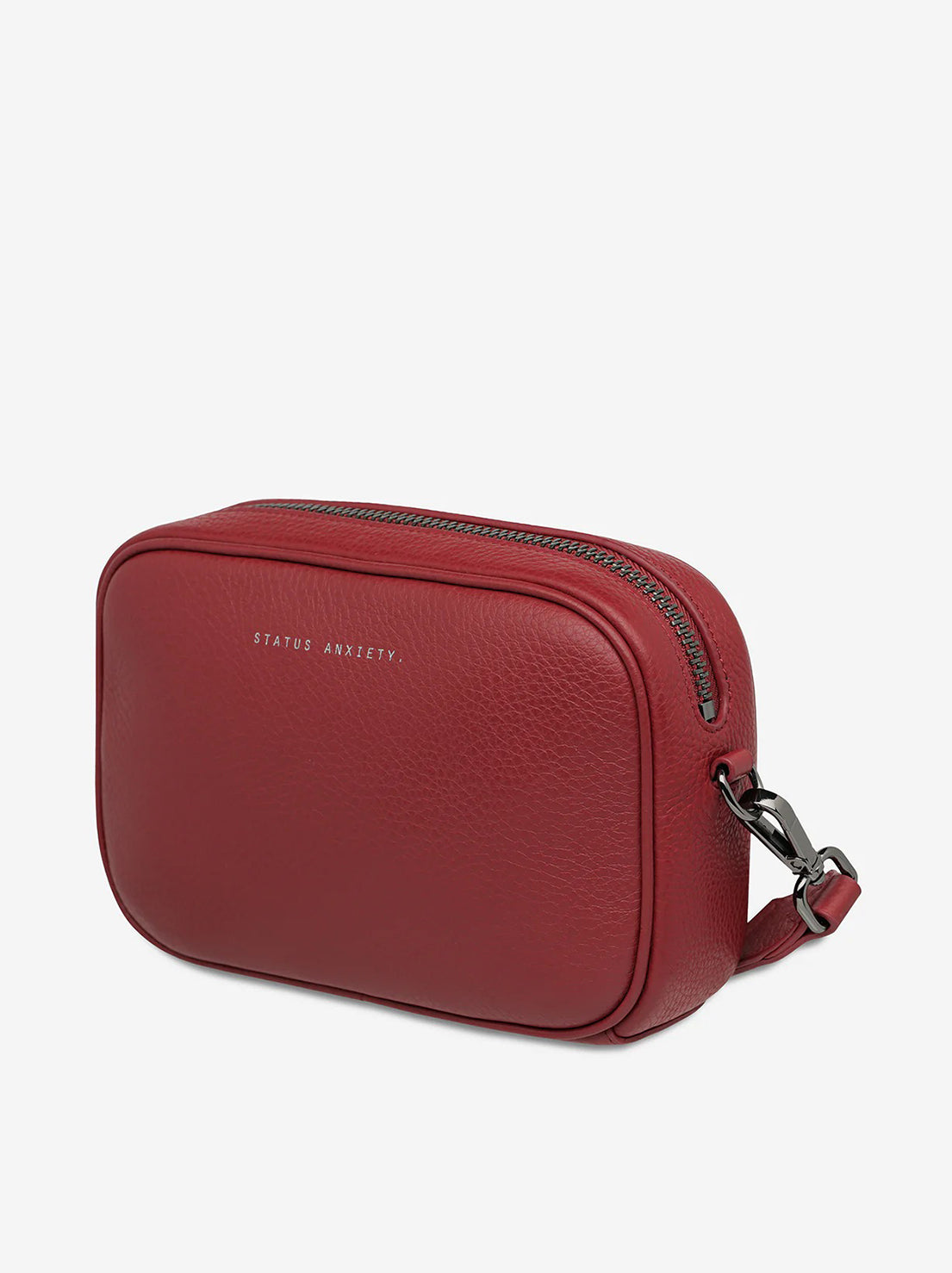 Status Anxiety - Plunder Bag With Webbed Strap - Rouge