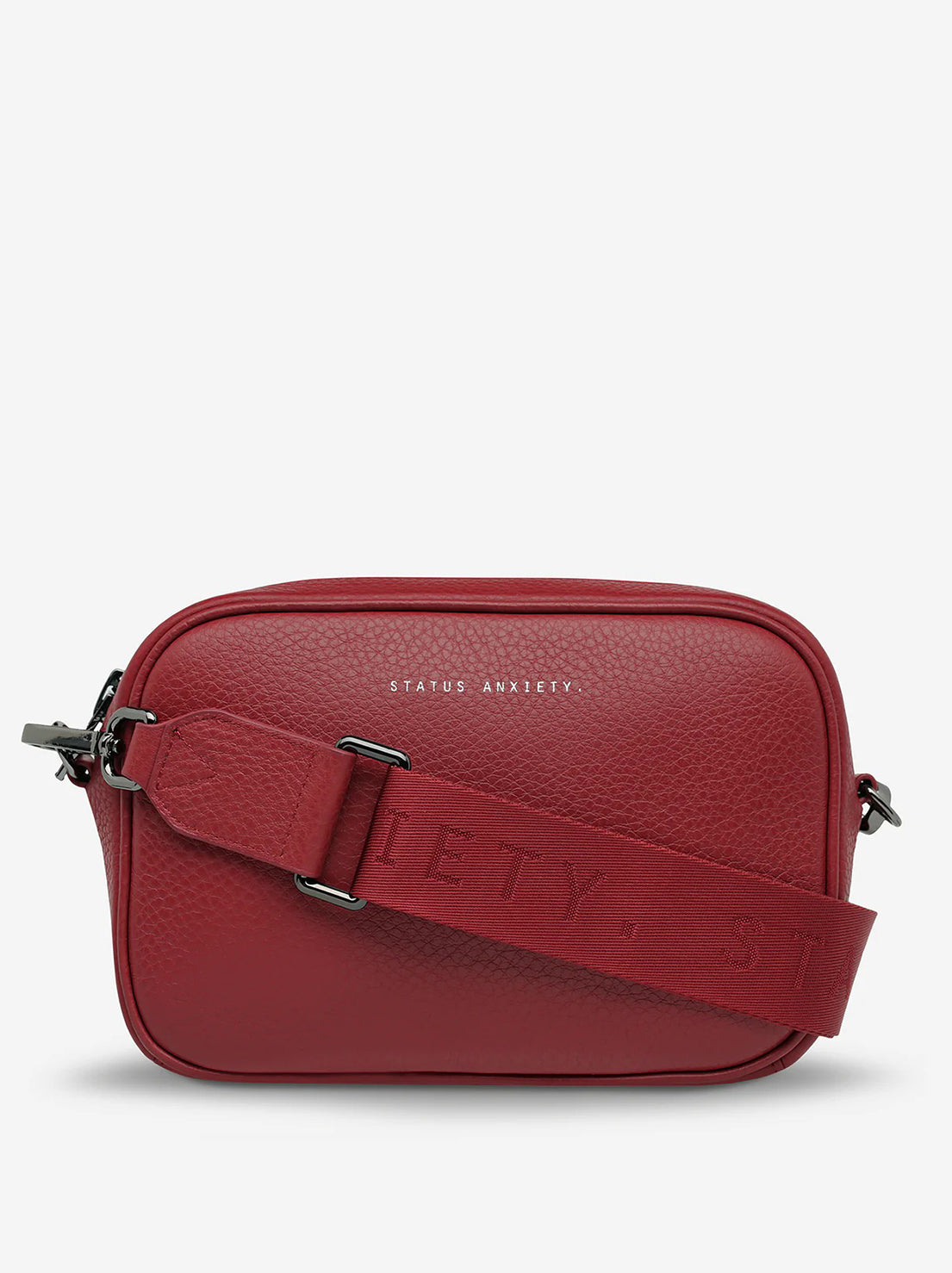 Status Anxiety - Plunder Bag With Webbed Strap - Rouge