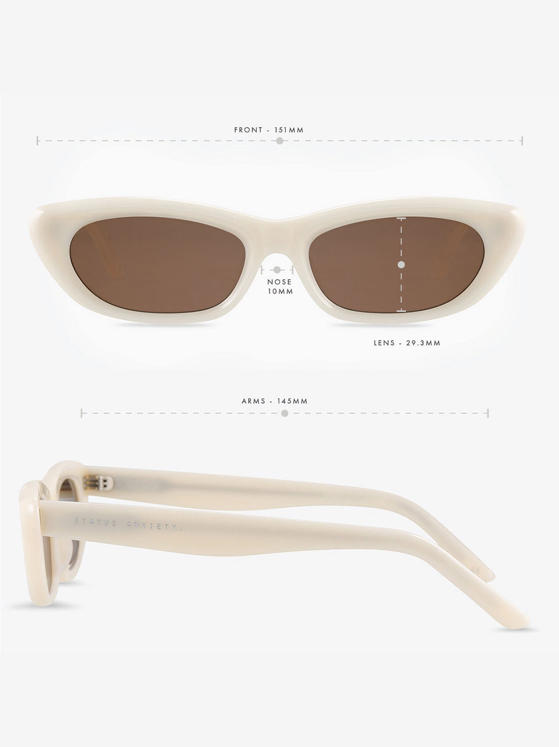 Status Anxiety - Sidelines Sunglasses - Bone