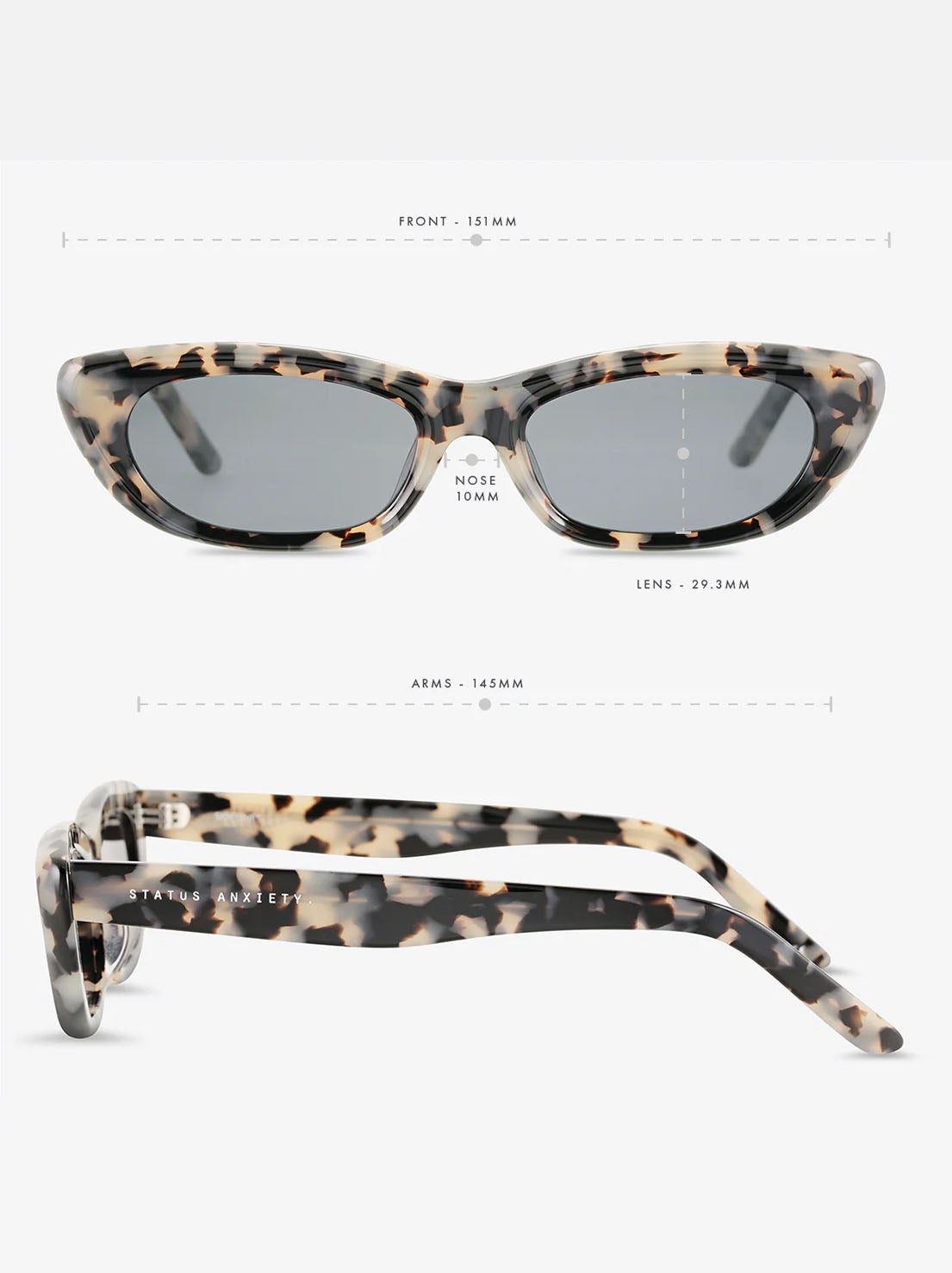 Status Anxiety - Sidelines Sunglasses - White Tort