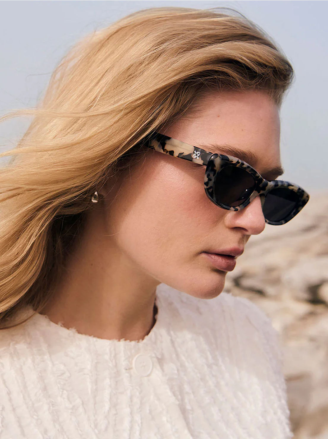 Status Anxiety - Sidelines Sunglasses - White Tort