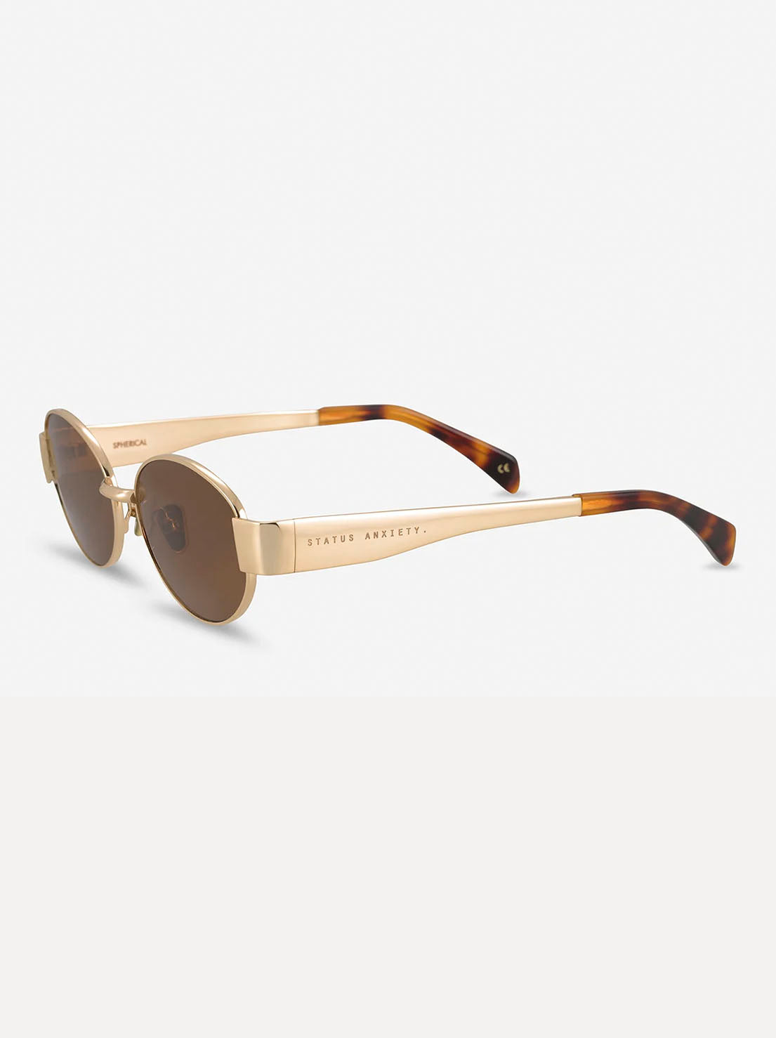Status Anxiety - Spherical Sunglasses - Gold