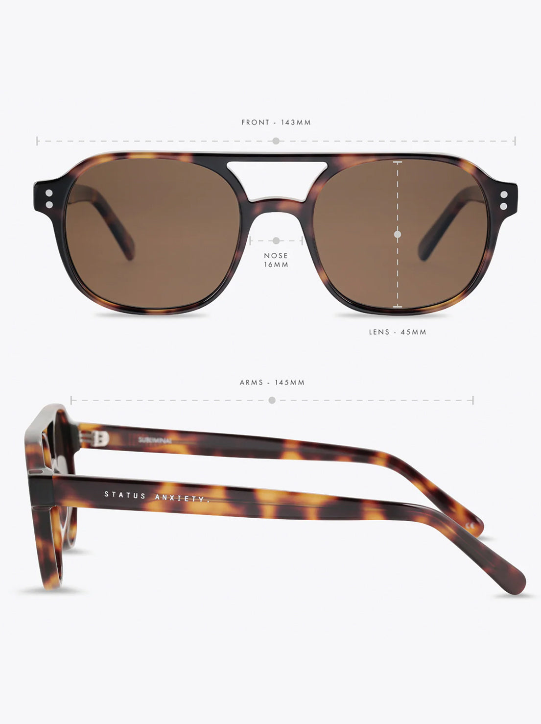 Status Anxiety - Subliminal Sunglasses - Brown Tort