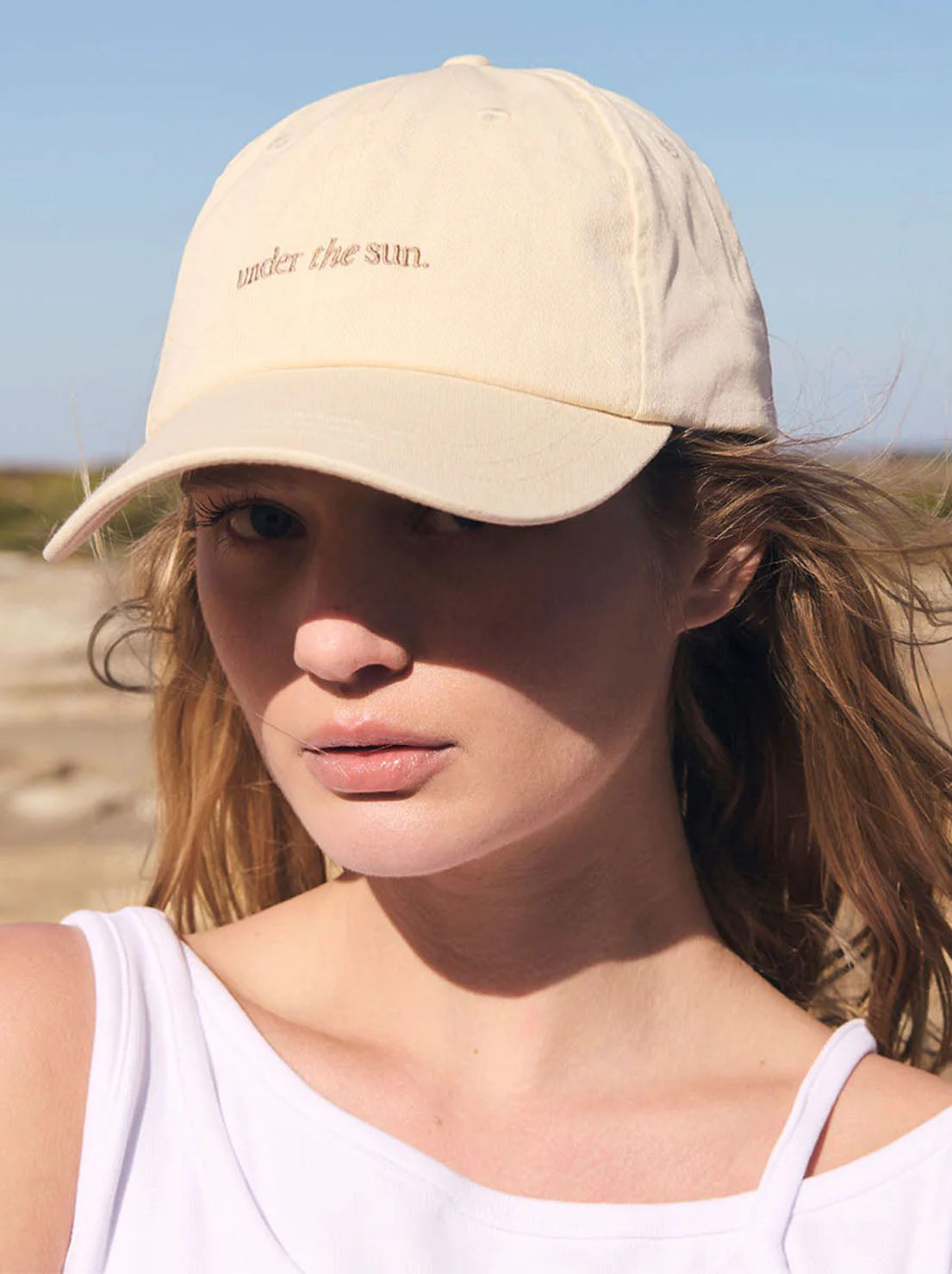 Status Anxiety - Under The Sun Logo Hat - Cream