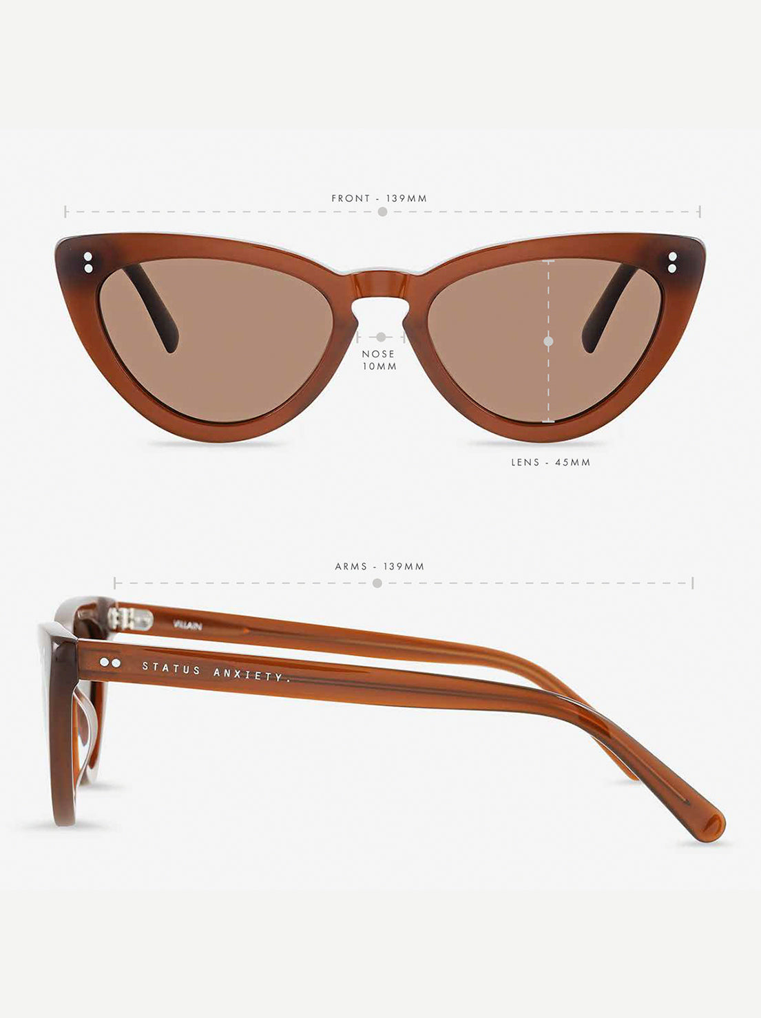 Status Anxiety - Villain Sunglasses - Brown