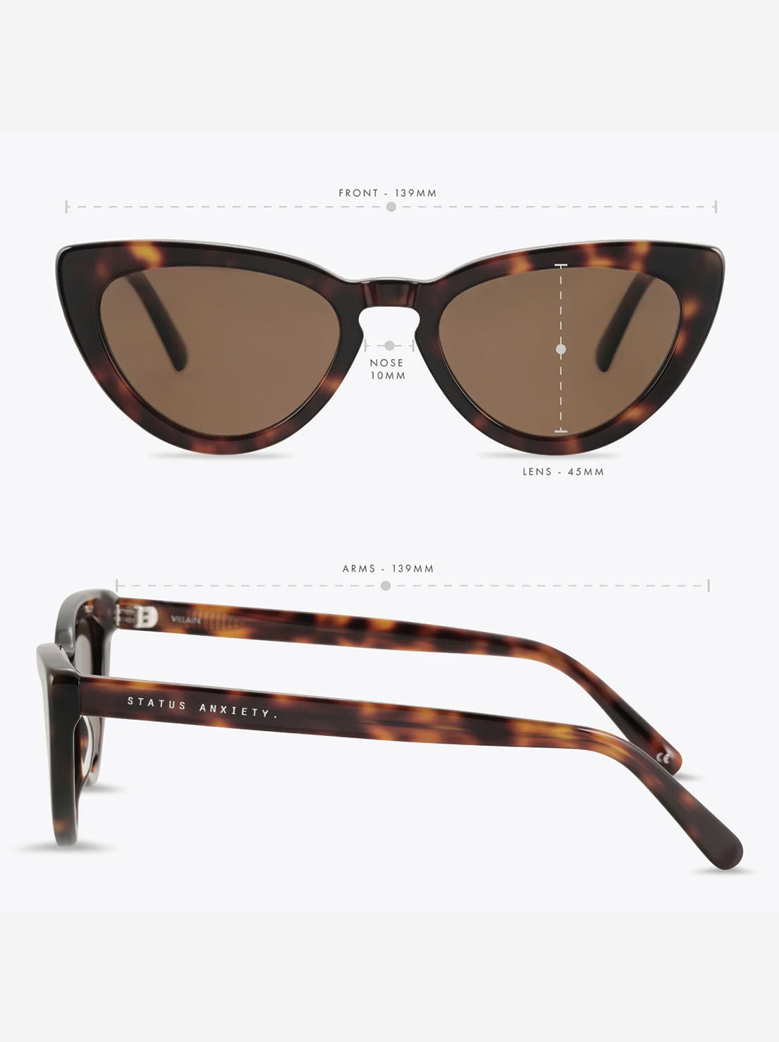 Status Anxiety - Villain Sunglasses - Brown Tort