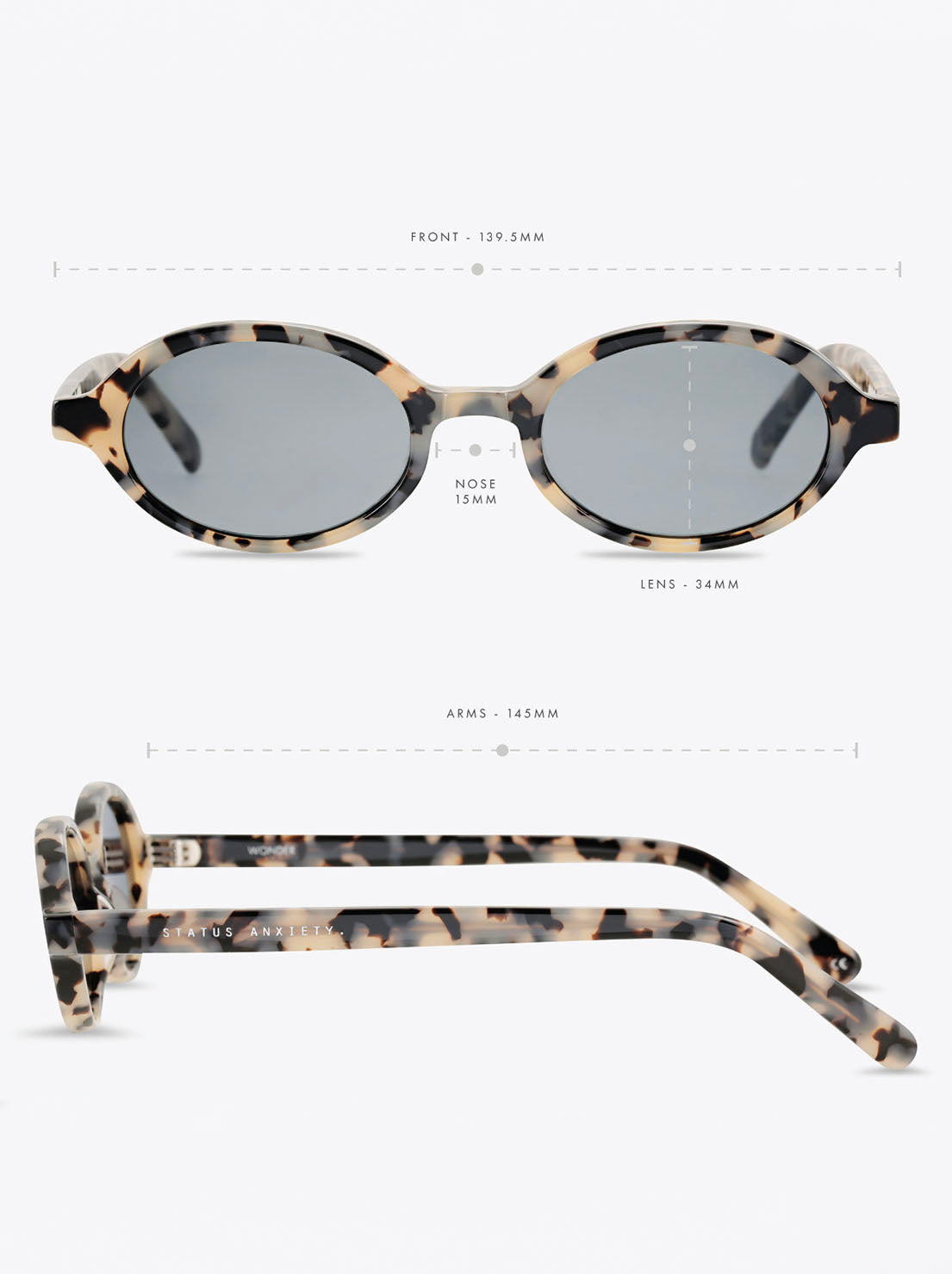 Status Anxiety - Wonder Sunglasses - White Tort