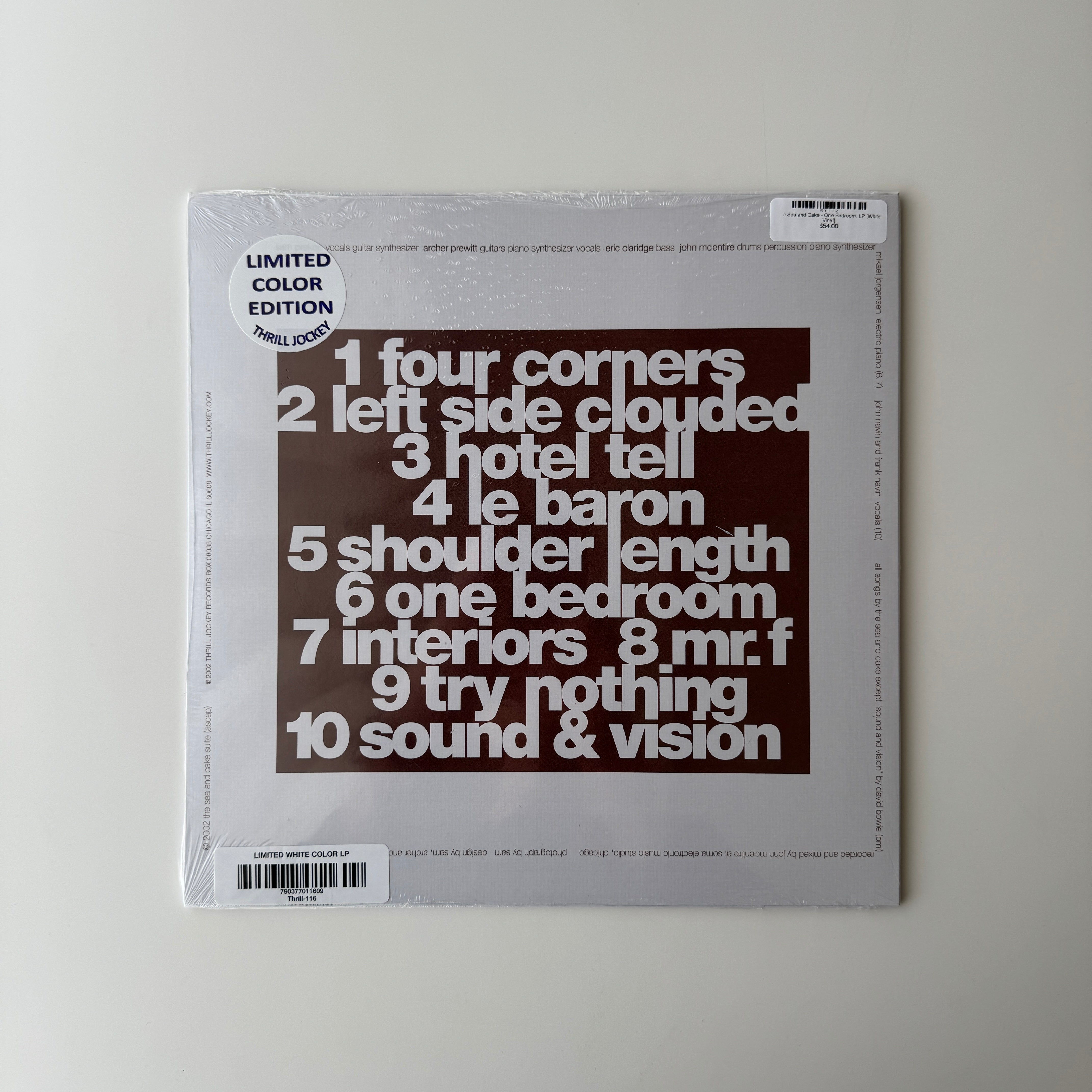 The Sea and Cake - One Bedroom. LP [White Vinyl]