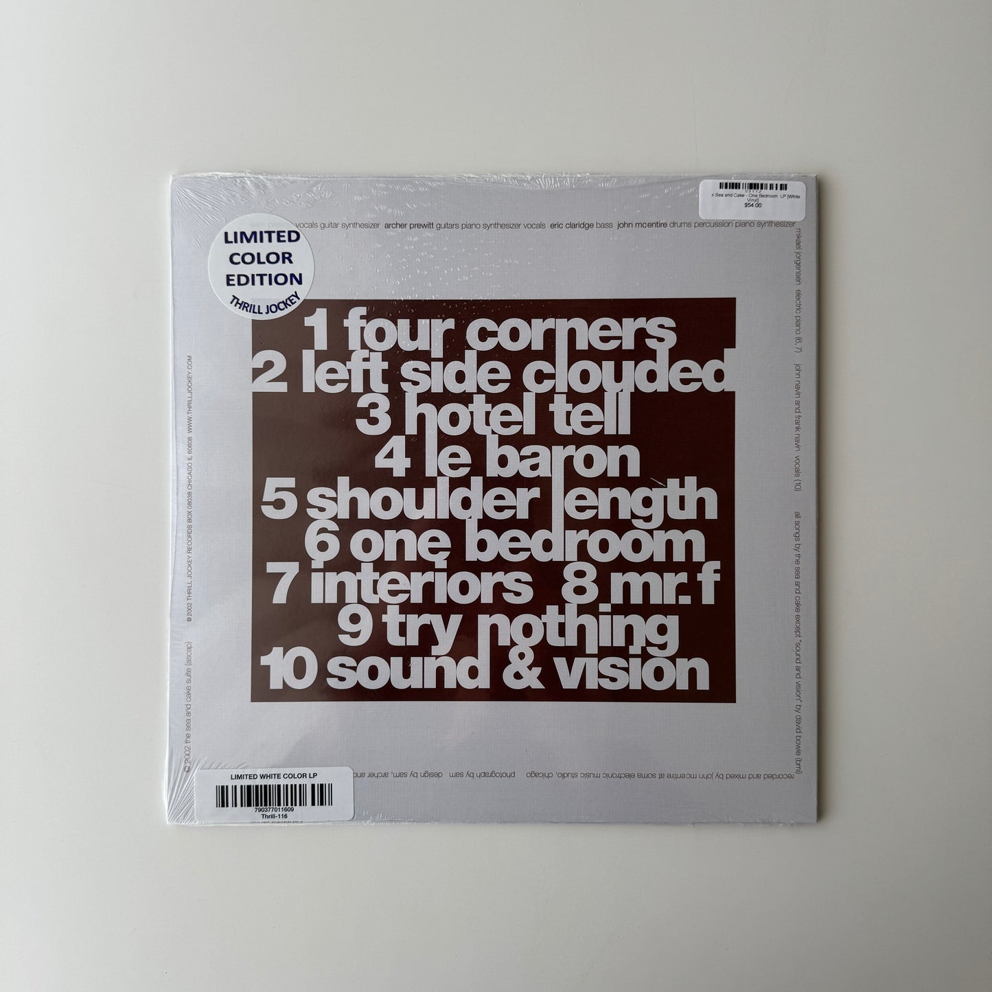 The Sea and Cake - One Bedroom. LP [White Vinyl]