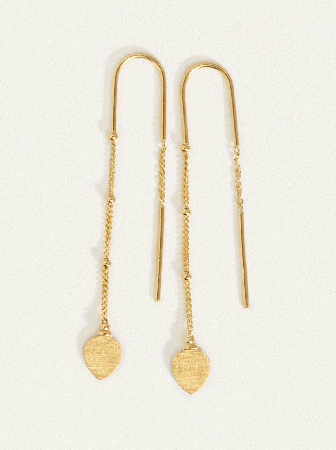 Temple of The Sun - Hanging Lotus Earrings - Gold