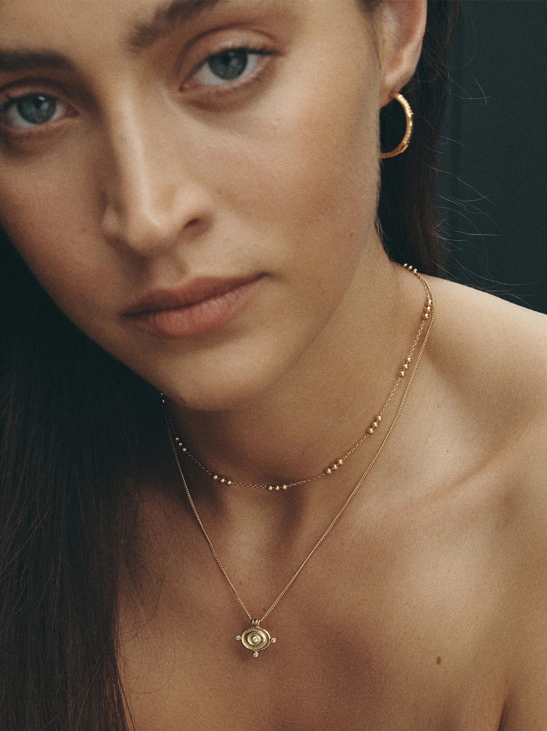 Temple of The Sun - Reign Oval Necklace - 18k Gold Vermeil