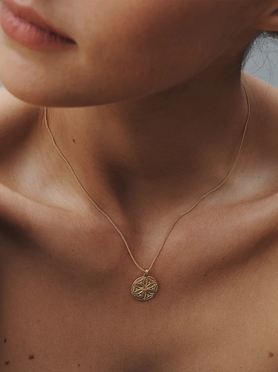 Temple of The Sun - Seed of Life Necklace - Gold