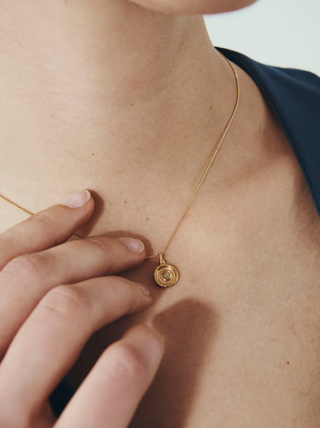 Temple of The Sun - Soma Coin Necklace - 18k Gold Vermeil