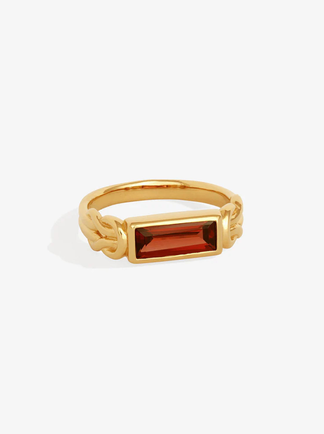 Temple of the Sun - Airla Solitaire Ring - Garnet / Gold