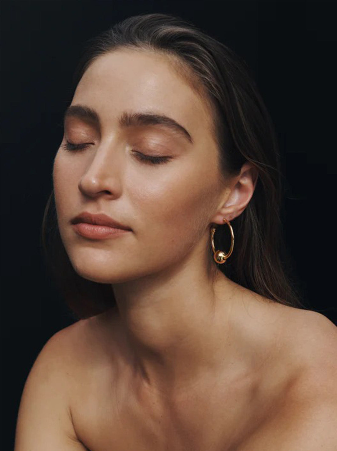 Temple of the Sun - Alba Hoop Earrings Large - Gold