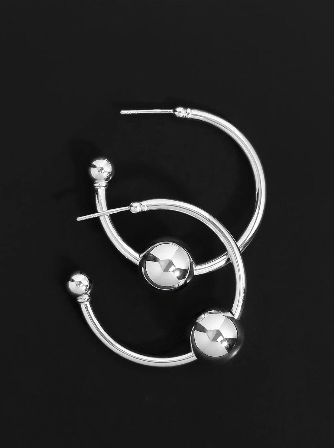 Temple of the Sun - Alba Hoop Earrings Large - Silver