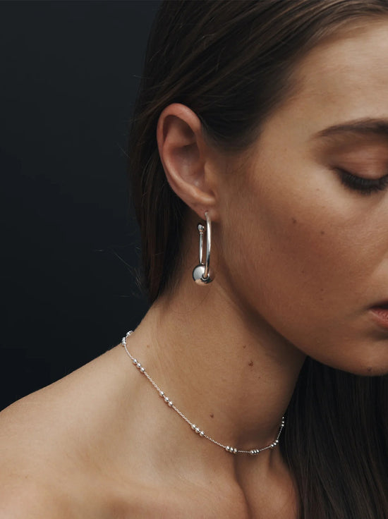 Temple of the Sun - Alba Station Chain Necklace - Silver